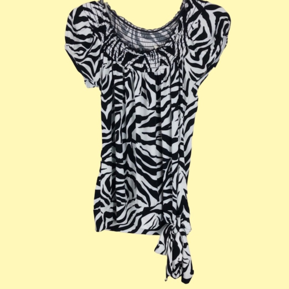 Heart Soul zebra top
